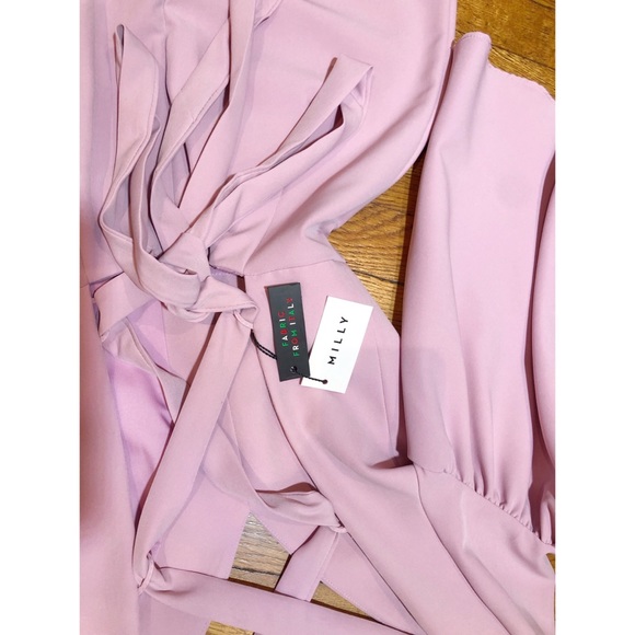 “Milly” open back dress in rose petal /bow. Size 0 - Picture 2 of 7